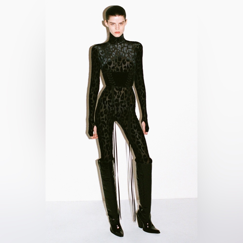 ALEX PERRY / Leopard Jersey Catsuit (FINAL SALE) - Picture 2 of 7